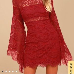 Lulu’s Lace Bell Sleeve Dress